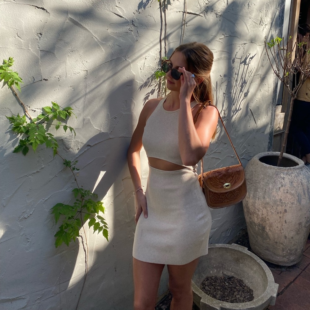 Wilfred Cut Out Knit Mini Dress